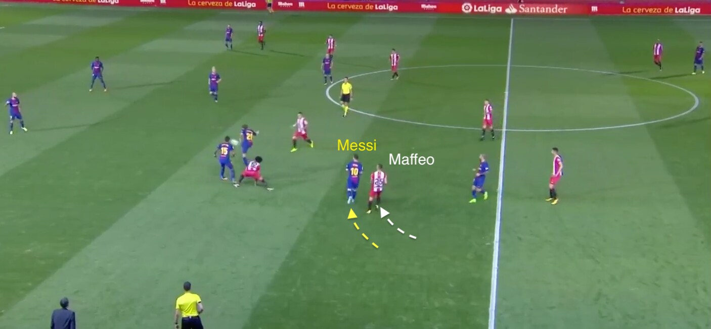 La marcatura di Maffeo su Messi lionel messi, pablo maffeo