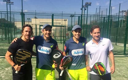 Totti, padel con Puyol: così il pre Barça-Roma