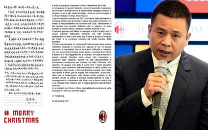 Yonghong Li sarà al derby, intanto scrive al Milan