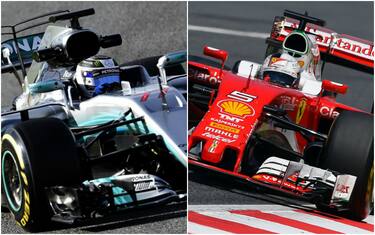 Test F1: duello Mercedes-Ferrari, Vettel sorride