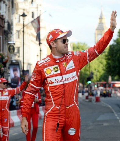 Sebastian Vettel all'evento "F1 Show London" (getty)