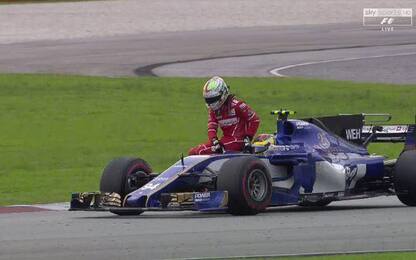 Vettel 4° in rimonta e botto finale. Verstappen 1°