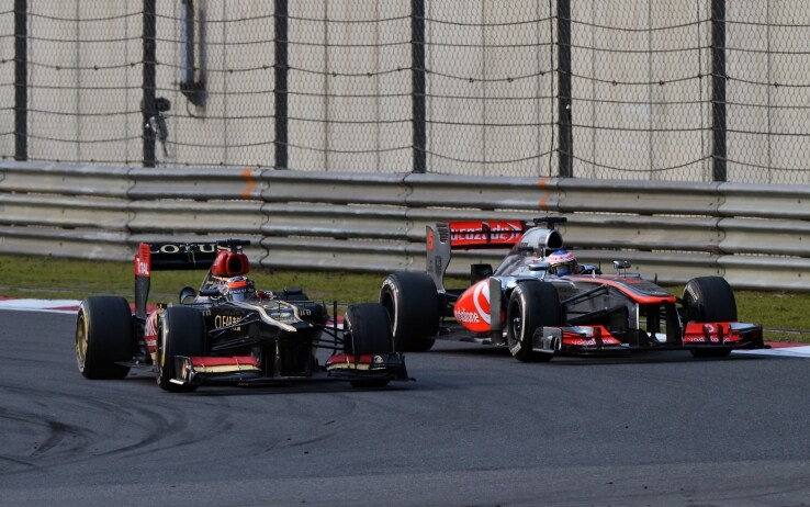 Raikkonen e Button al GP di Cina nel 2013 (foto: Sutton Images)
