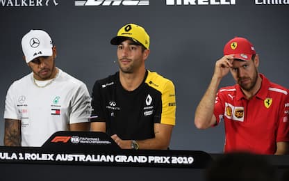Australia, tutta la conferenza con Vettel e Lewis