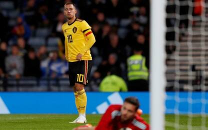 Hazard, super finta e gol show alla Scozia: VIDEO