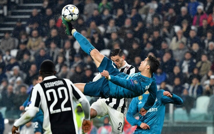 La rovesciata di Ronaldo contro la Juventus cristiano ronaldo rovesciata juventus