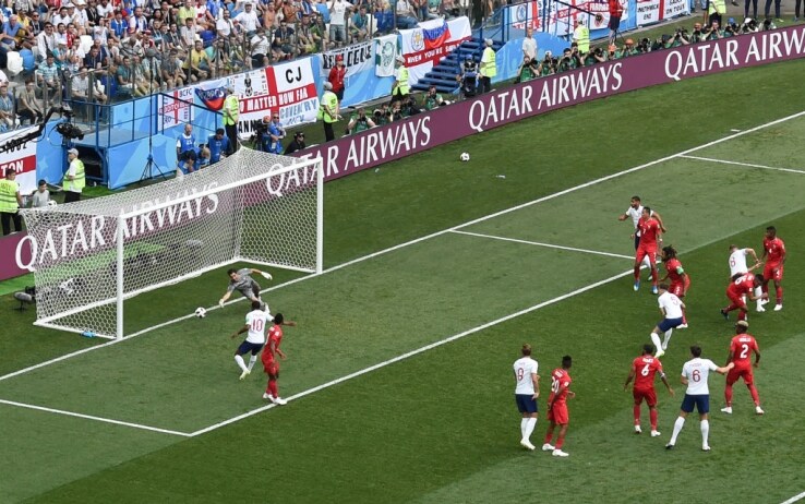 Il primo gol di Stones contro Panama (Getty) Il primo gol di Stones contro Panama (Getty)