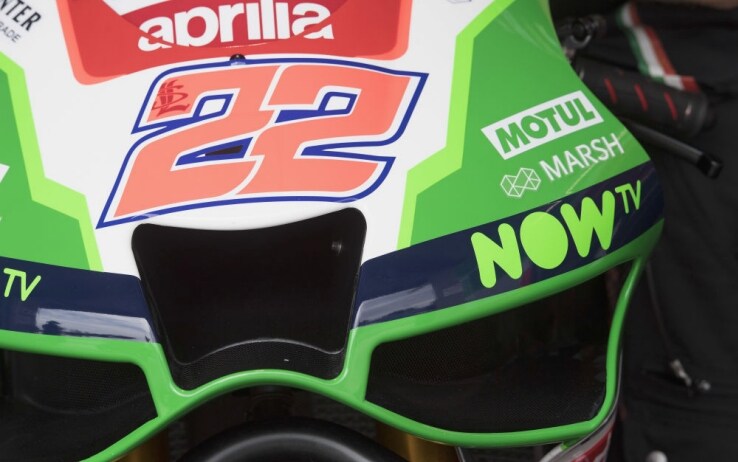 Dettaglio cupolino e carena Aprilia - GP Rep. Ceca 2017 (foto: Getty Images)