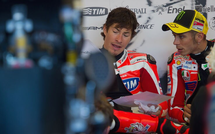 Hayden in Ducati con Valentino Rossi Hayden in Ducati con Valentino Rossi