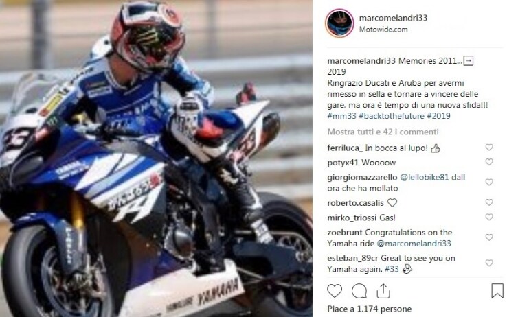 Marco Melandri su Instagram
