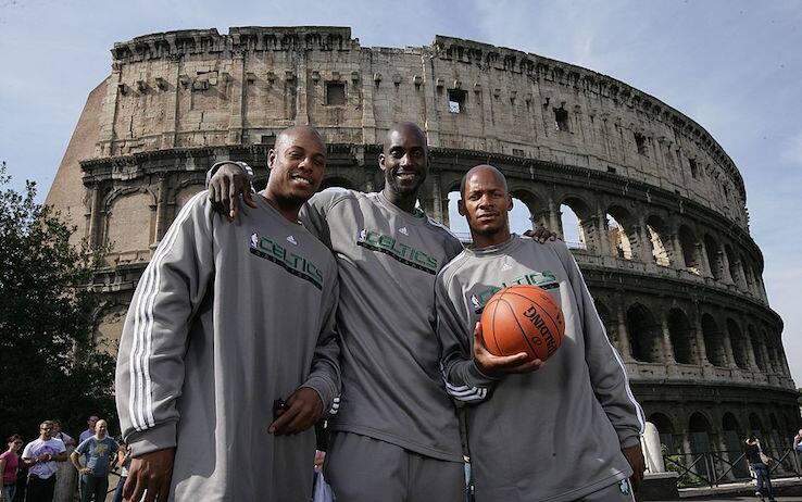 Pierce, Garnett e Allen a Roma (Foto Getty)