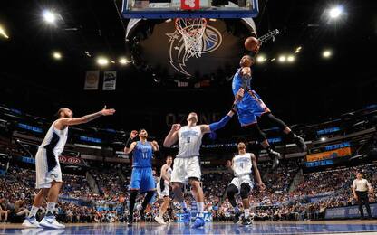 NBA, Westbrook non finisce mai: tripla doppia a 57