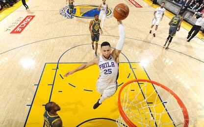 Philadelphia ferma la striscia di Golden State