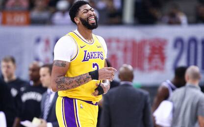 Lakers ancora ko in Cina: si fa male Anthony Davis