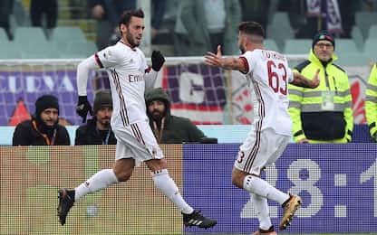 Calhanoglu salva Gattuso, Fiorentina-Milan 1-1