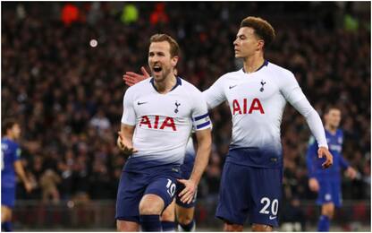 Kane batte Sarri, al Tottenham l'andata di Coppa
