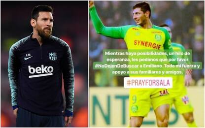 Sala, Messi: "Cercatelo finché c'è speranza"