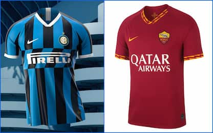 Roma e Inter, domenica in campo con nuove maglie