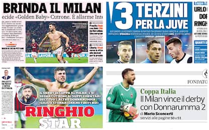 "Brinda il Milan, allarme Inter": rassegna stampa