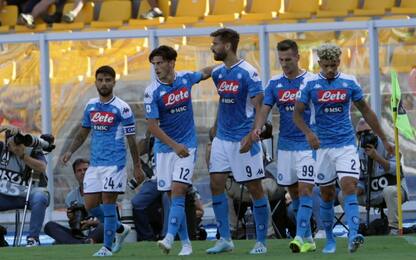 Doppio Llorente e il Napoli vola: 4-1 a Lecce