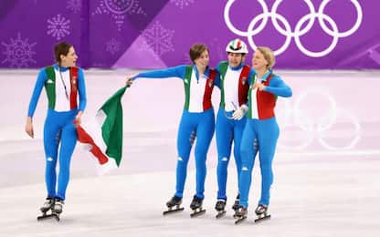 Short track, argento per l'Italia nella staffetta