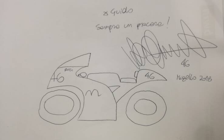 Motogp Gp Mugello Rossi Disegno La Moto Che Sognavo Da Bambino Sky Sport