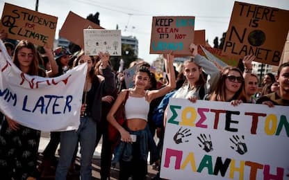 la protesta degli studenti contro il cambiamento climatico
