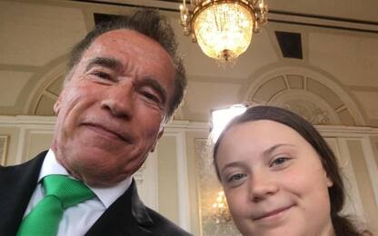 Clima, Greta Thunberg e Arnold Schwarzenegger insieme a Vienna