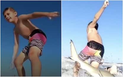 Florida, bambino urta uno squalo mentre fa surf. VIDEO