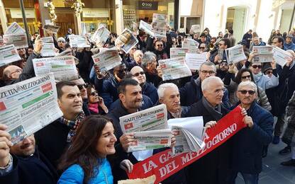 Flash mob Bari per Gazzetta Mezzogiorno