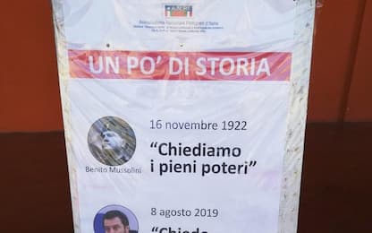 Massa Lombarda, polemica per manifesto Anpi su Duce-Salvini