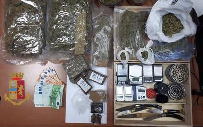 In villa 3 kg di droga, quattro arresti