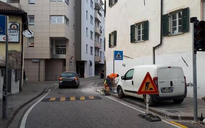 Ciclabile in via Cavour a Bolzano