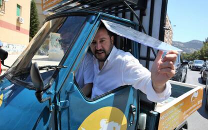 Palermo, Salvini in Ape car