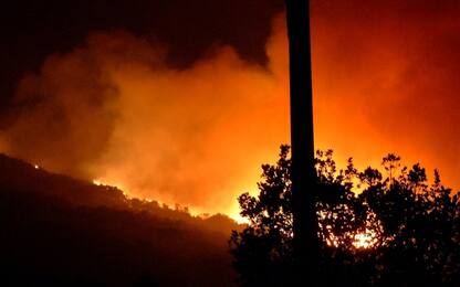 Sardegna, incendio nel Medio Campidano: evacuata colonia penale. FOTO