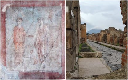Pompei, vandali sfregiano affresco