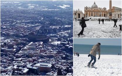 Maltempo, neve e scuole chiuse a Roma