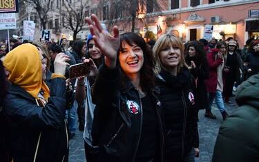 Asia Argento al corteo "WeTooGether"