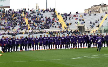 La Fiorentina in campo in nome di Astori