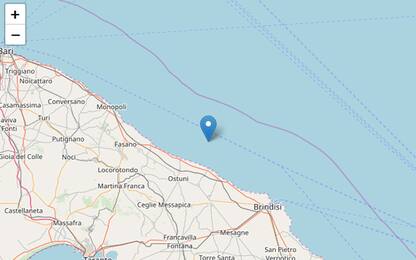 Terremoto, scossa 3.9 in Puglia con epicentro al largo di Ostuni