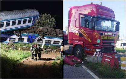 Incidente sulla Torino-Ivrea, treno travolge tir: 2 morti. FOTO