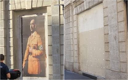 Milano, Salvini come Hitler in un murale