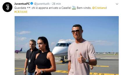 Cristiano Ronaldo è arrivato a Torino: l'annuncio della Juventus