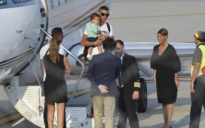 Cristiano Ronaldo atterrato a Torino