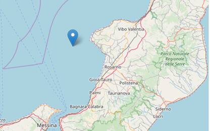Terremoto in Calabria, scossa di magnitudo 3.7 al largo costa ovest