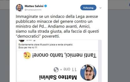 Presidente Provincia di Parma pubblica post di Salvini a testa in giù