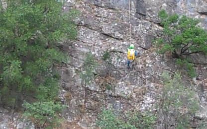 Alpinista recuperato su una parete della Grigna nel Lecchese