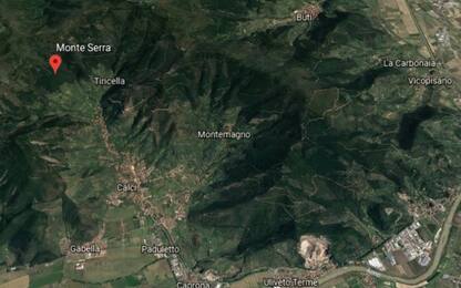 Incendio nel Pisano, dove sono il Monte Serra e Calci