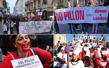 Manifestazioni in tutta Italia contro il ddl Pillon