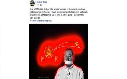 Salvini imbavagliato da Br, polemica sul "Banksy" di Torino